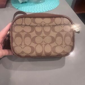 Coach Tan and Brown Crossbody Bag